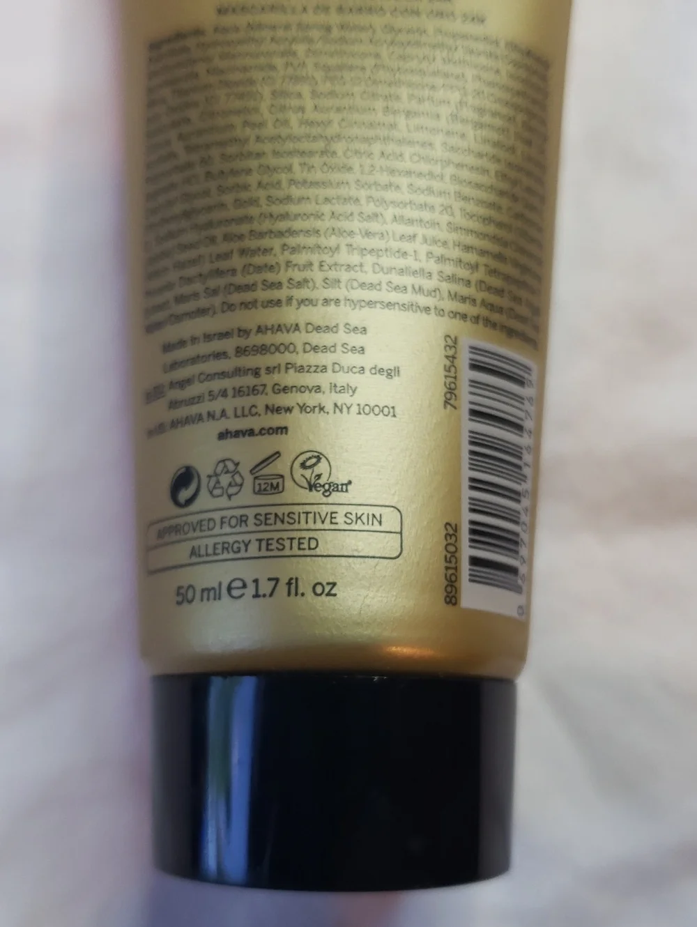 Ahava 24K Gold Mud Mask  Limited Edition  1.7 oz   ‎50 ml